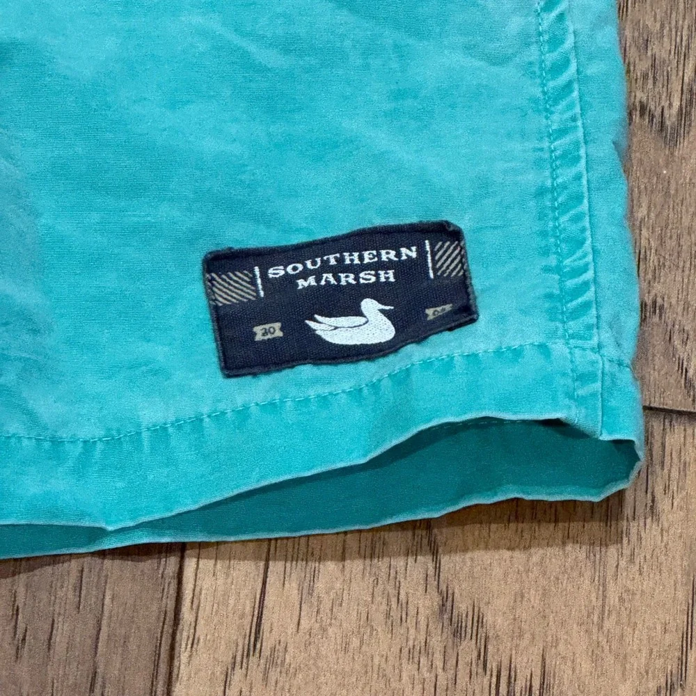 Southern Marsh Mens Turquoise Blue Swim Trunks Board Shorts 2X ZGRN493-CS-7